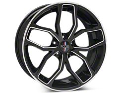 Black Machined Foose Outcast Wheels<br />('15-'23 Mustang)